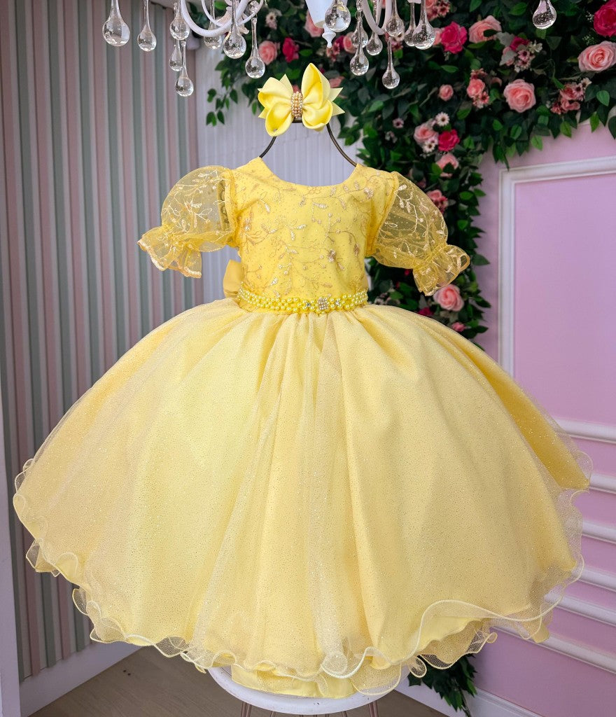 Vestido Bella Child Laize Amarelo (VESTBLLCHLLAZAMRELO)