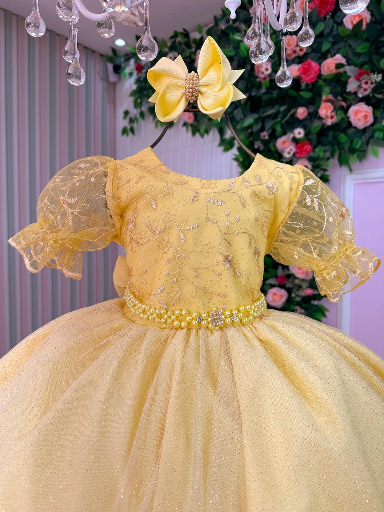 Vestido Bella Child Laize Amarelo (VESTBLLCHLLAZAMRELO)