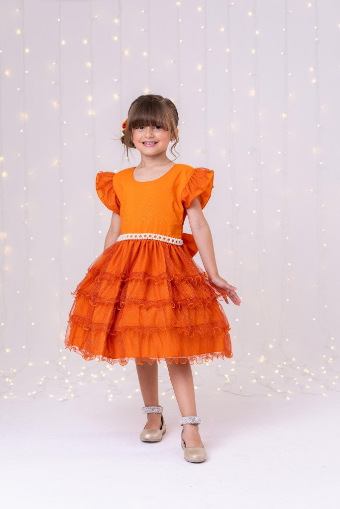Vestido Ysa Kids Belinda Terracota (VESTYSAKDSBLTRRCTA)