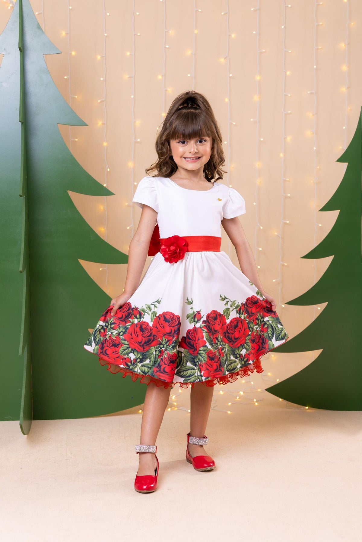 Vestido Banana Club Fernanda Branco Floral (VESTBCBNANDABRNCORAL)