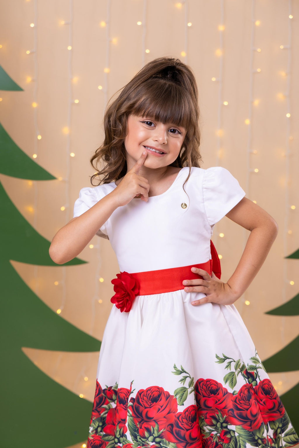Vestido Banana Club Fernanda Branco Floral (VESTBCBNANDABRNCORAL)