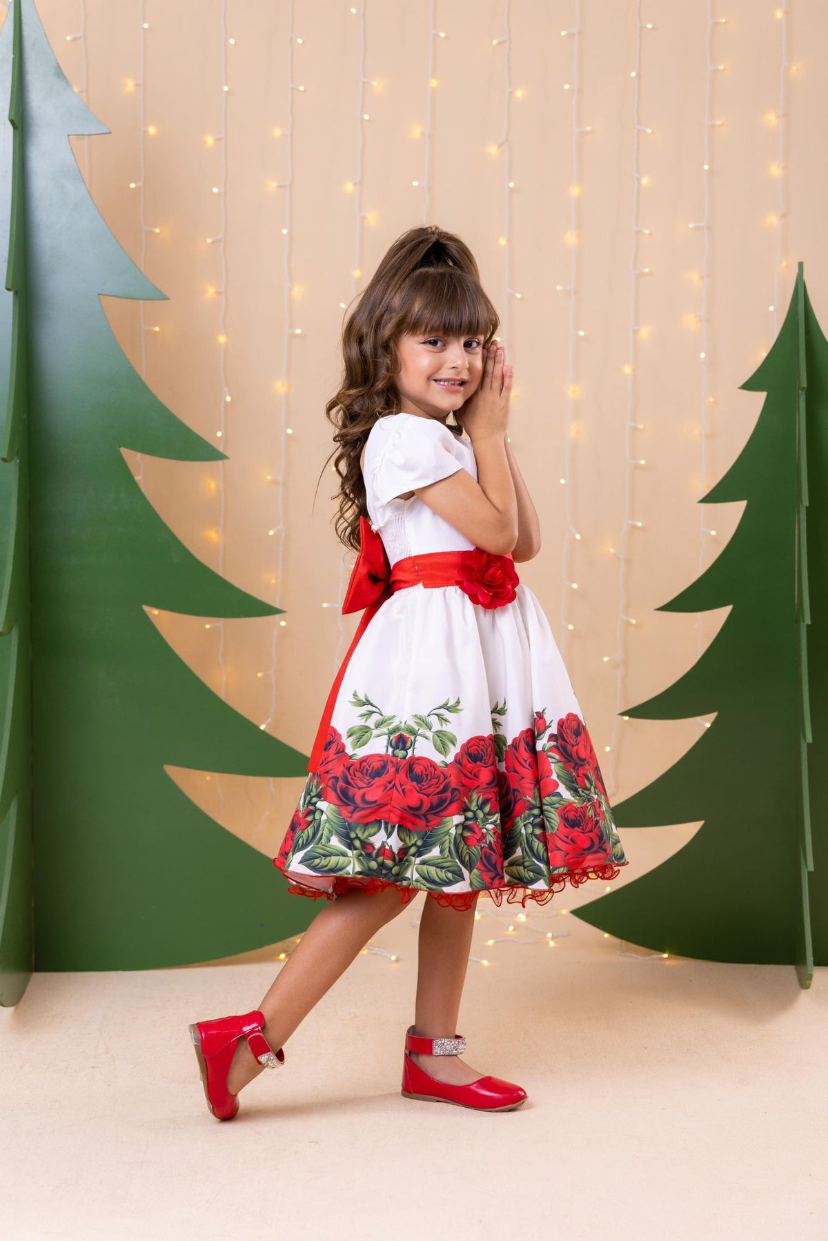 Vestido Banana Club Fernanda Branco Floral (VESTBCBNANDABRNCORAL)