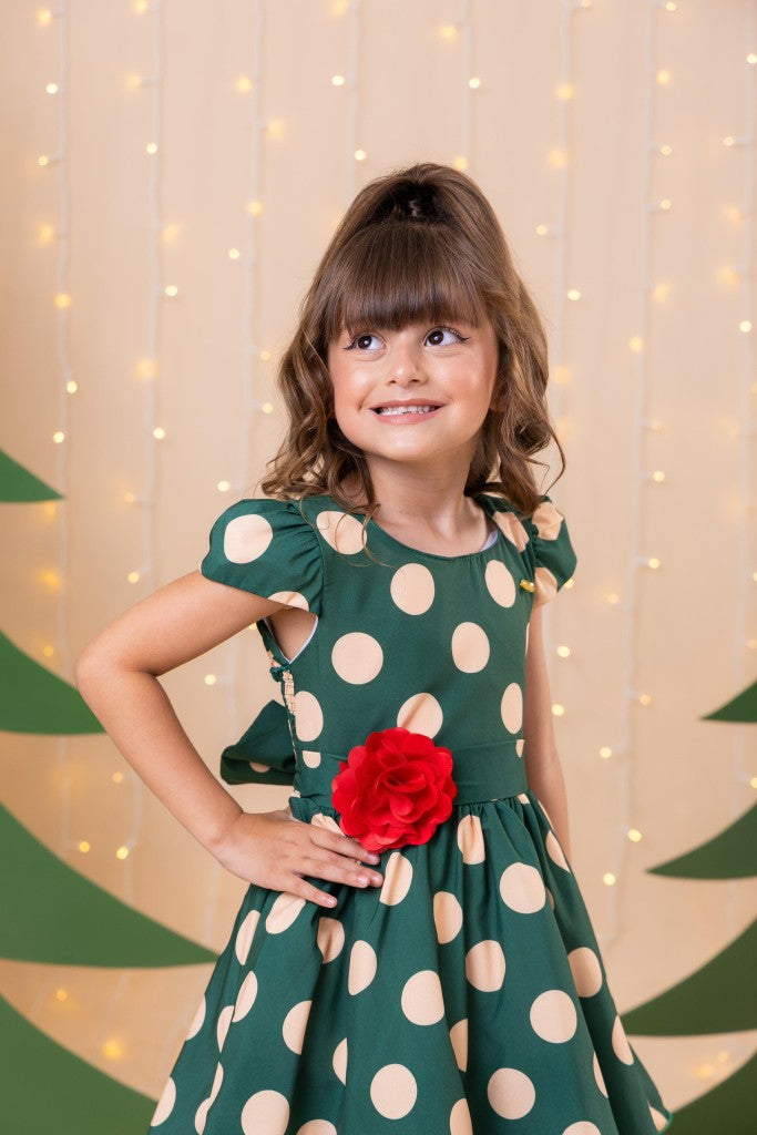 Vestido Banana Club Helen Verde Bolinhas (VESTBCLBHLENVERDNHA)