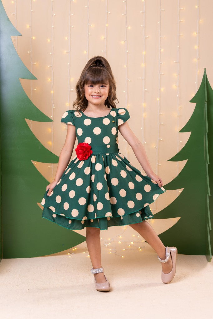 Vestido Banana Club Helen Verde Bolinhas (VESTBCLBHLENVERDNHA)