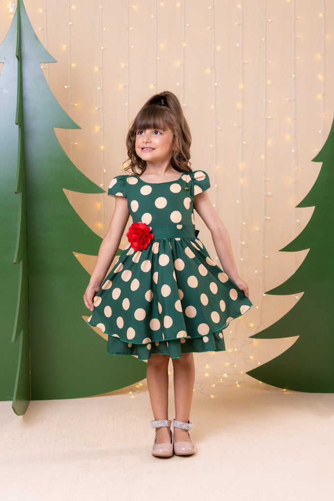 Vestido Banana Club Helen Verde Bolinhas (VESTBCLBHLENVERDNHA)