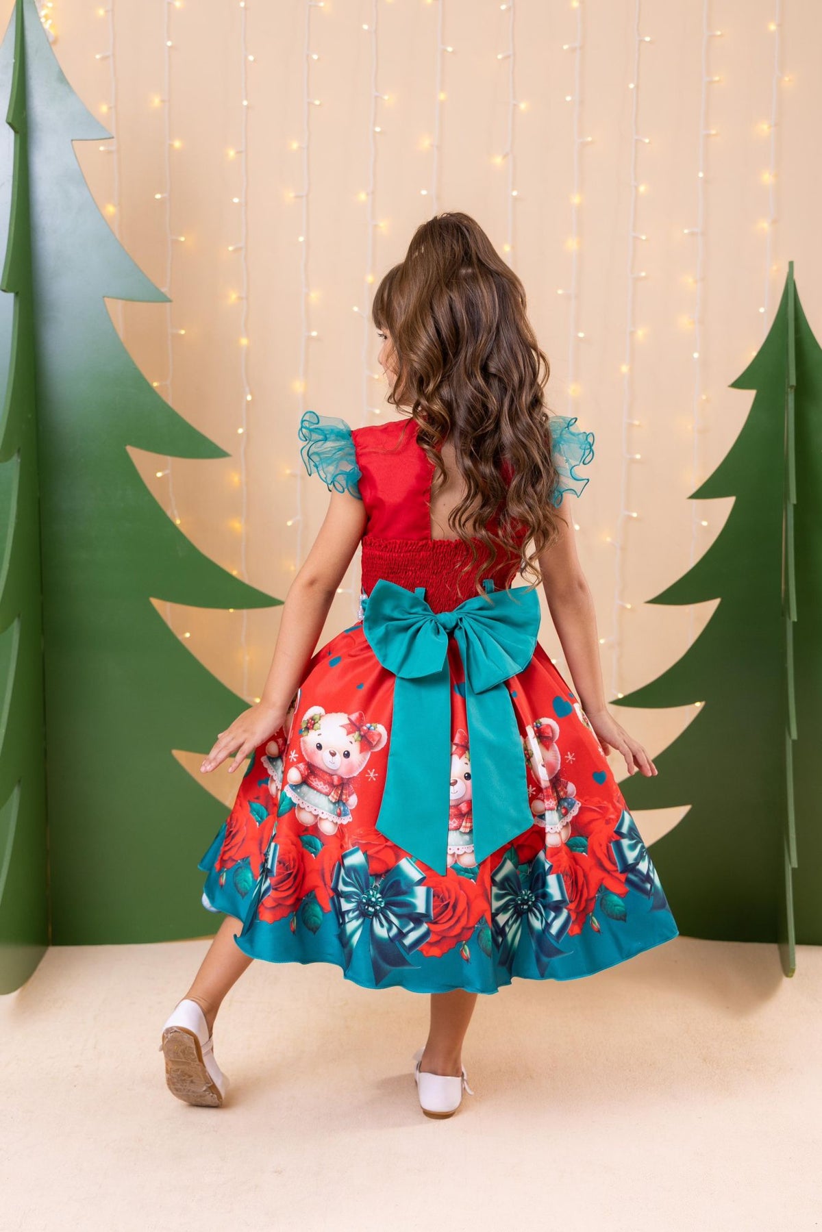 Vestido Marie Betina Ursinhos Vermelho - Natal (VESTMRURSBTIVLHO)
