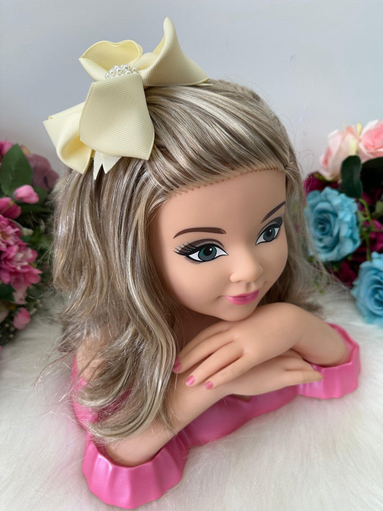 Laço Belli Perolas Maria Eduarda Amarelo Claro (LCBLPRLOSMEARLOCRO)