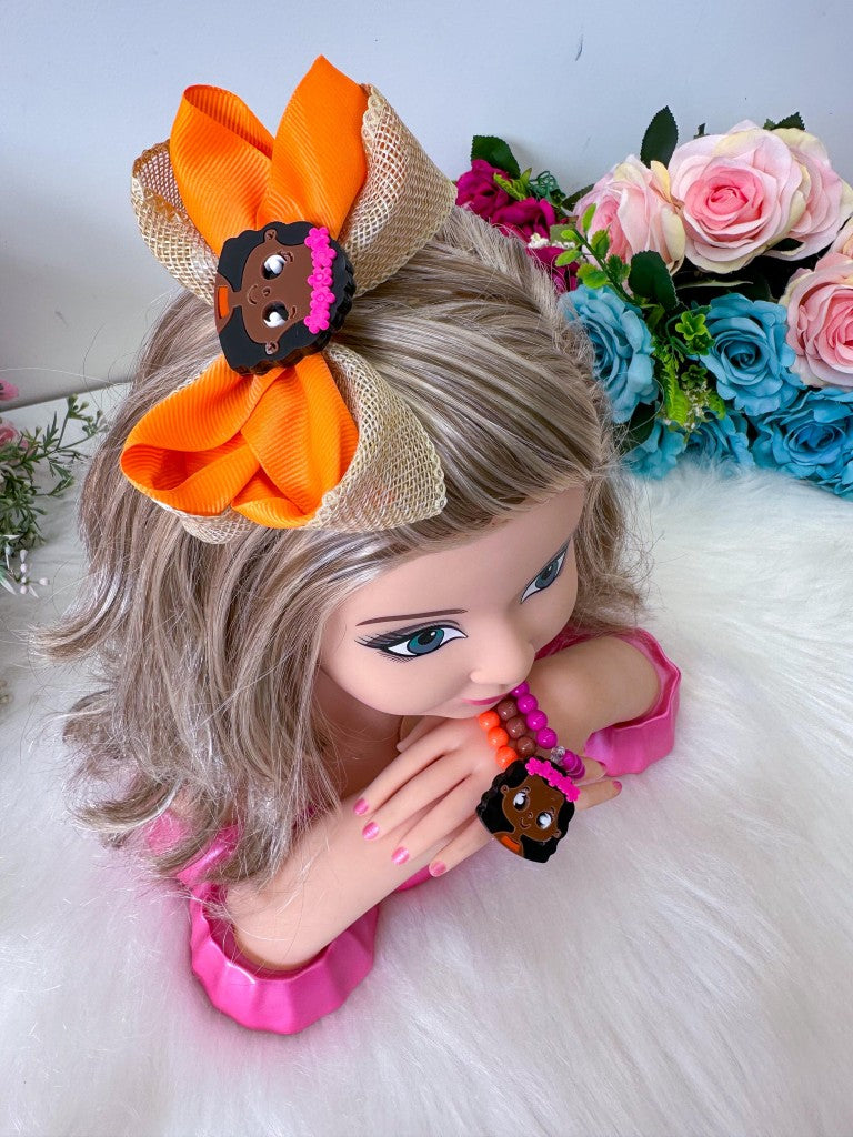 Laço Belli Tematico Moana + Pulseiras (LCBLLTMCMNPL)