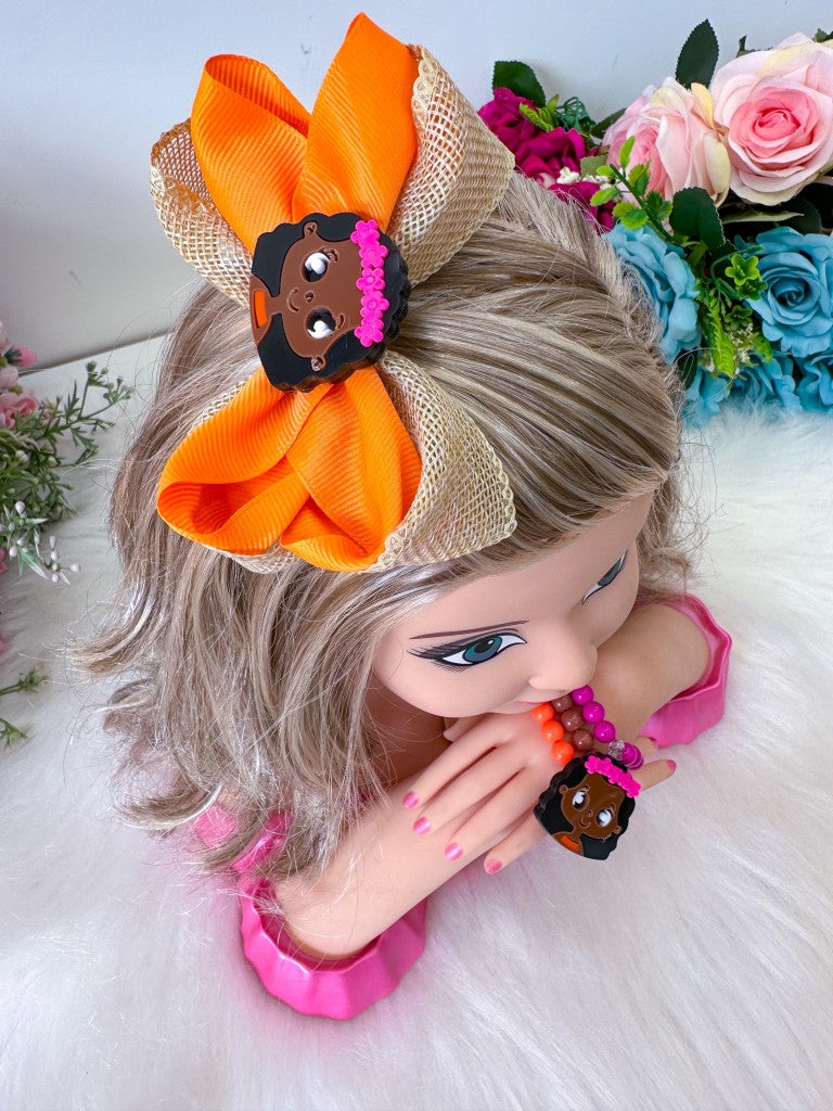 Laço Belli Tematico Moana + Pulseiras (LCBLLTMCMNPL)
