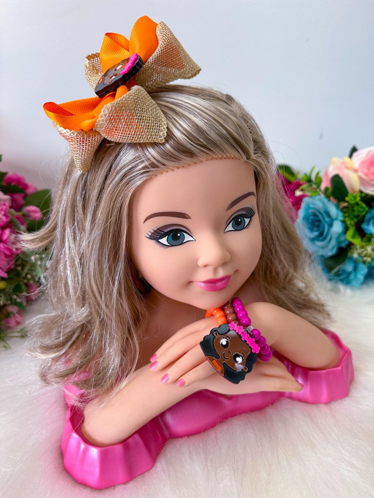 Laço Belli Tematico Moana + Pulseiras (LCBLLTMCMNPL)