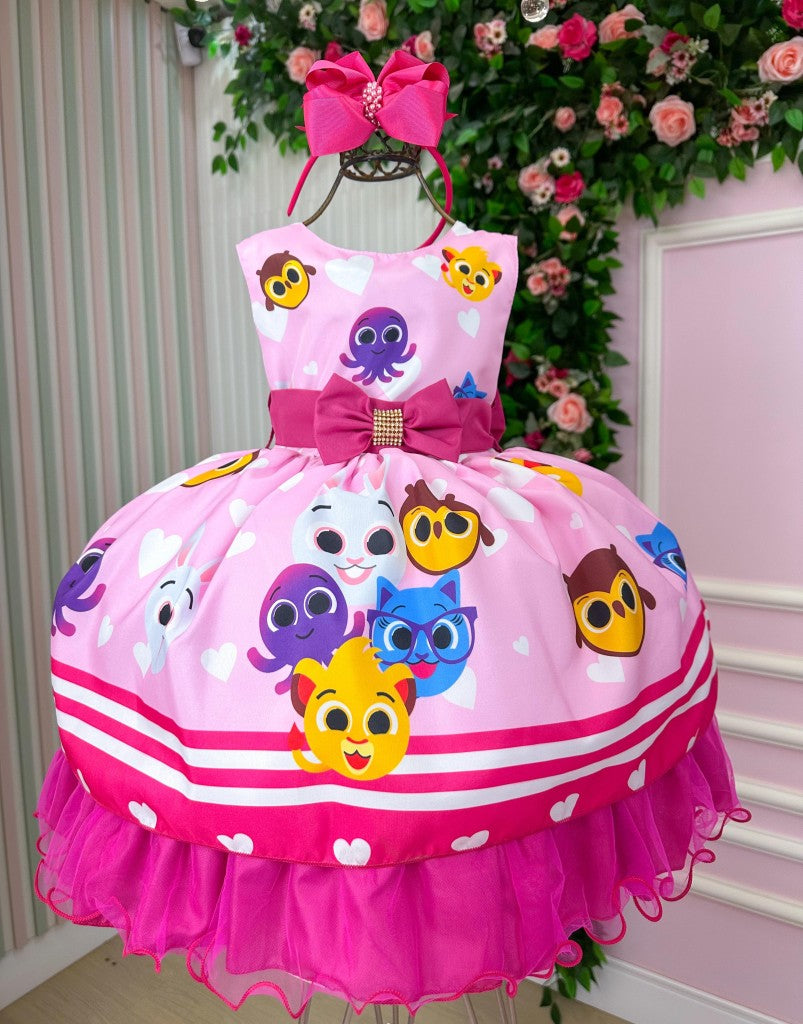 Vestido Infantil Temáticos Luxo Bolofofos - Bolo Fofos (VESTINFTMTLBLFF)