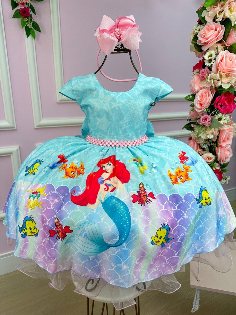 Vestido Infantil Temáticos da Gigi Ariel - A Pequena Sereia (VESTINFTMTGGARIELPQSR)