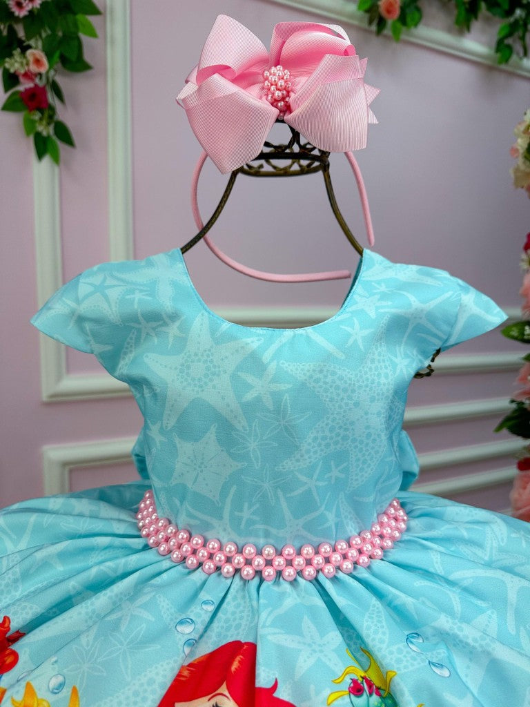 Vestido Infantil Temáticos da Gigi Ariel - A Pequena Sereia (VESTINFTMTGGARIELPQSR)