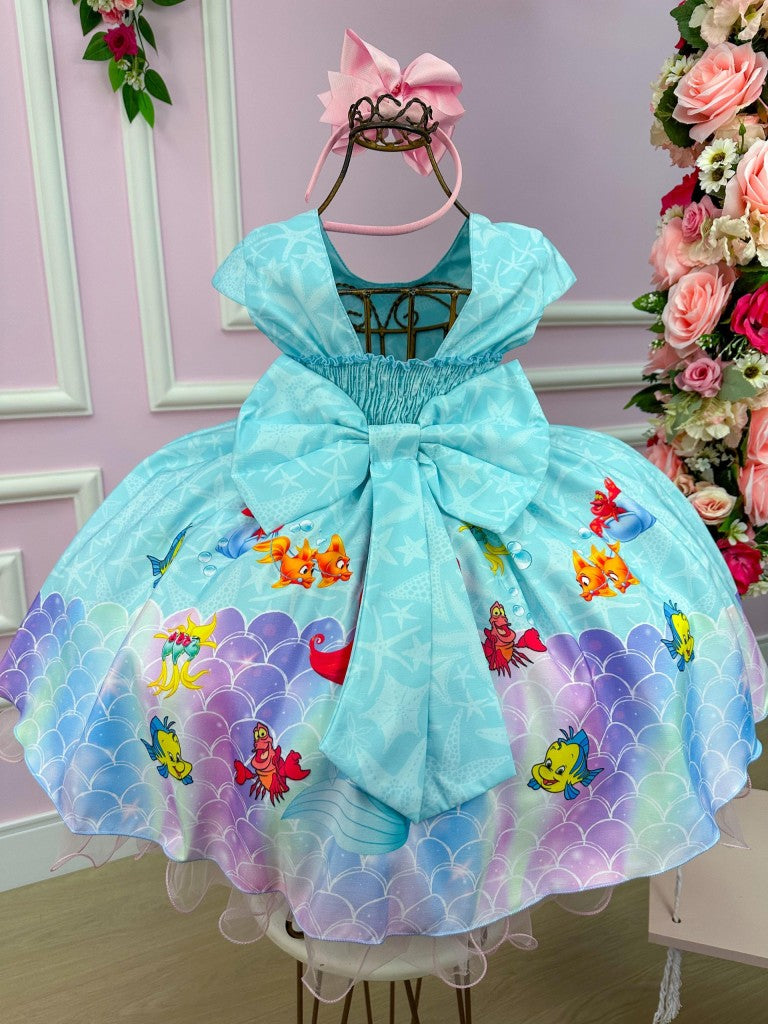 Vestido Infantil Temáticos da Gigi Ariel - A Pequena Sereia (VESTINFTMTGGARIELPQSR)