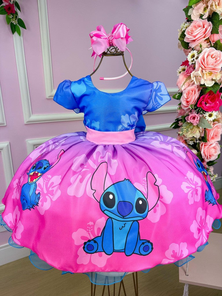 Vestido Infantil Temáticos da Gigi Lilo e Stitch (VESTINFTMCGGLLSTT)
