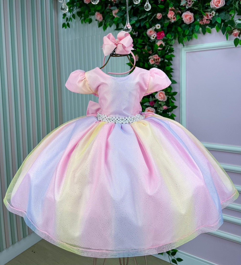 Vestido Infantil Marie Arco Iris Melissa- Candy Colorido (VSTDMCMLSCNDY)