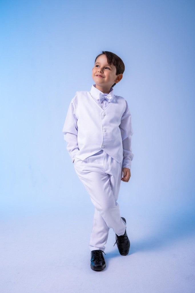 Conjunto Miss Cherry Social Leonardo Colete Branco (CONJMSSCRSCLABRNC)