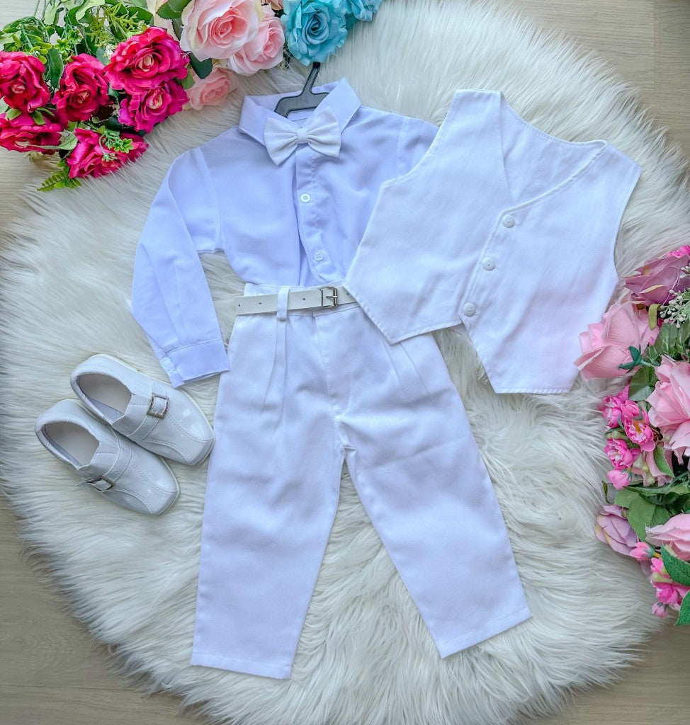 Conjunto Miss Cherry Social Leonardo Colete Branco (CONJMSSCRSCLABRNC)