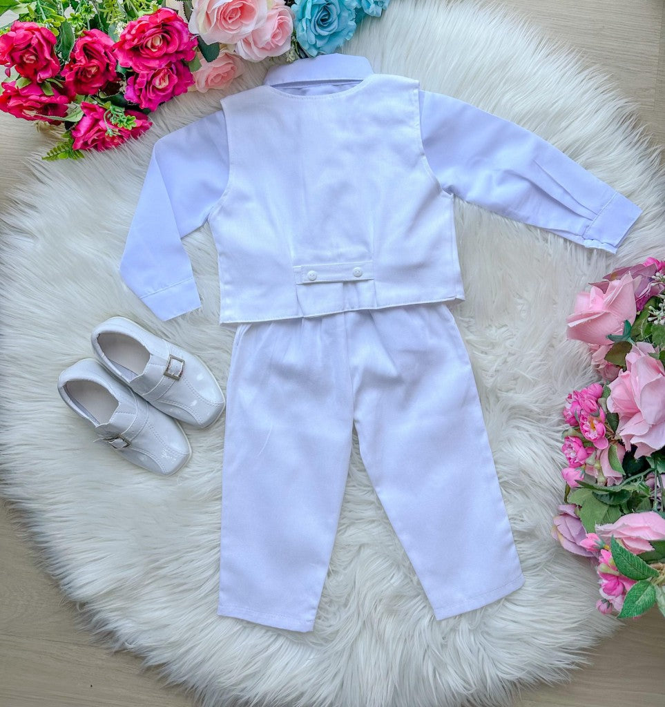 Conjunto Miss Cherry Social Leonardo Colete Branco (CONJMSSCRSCLABRNC)