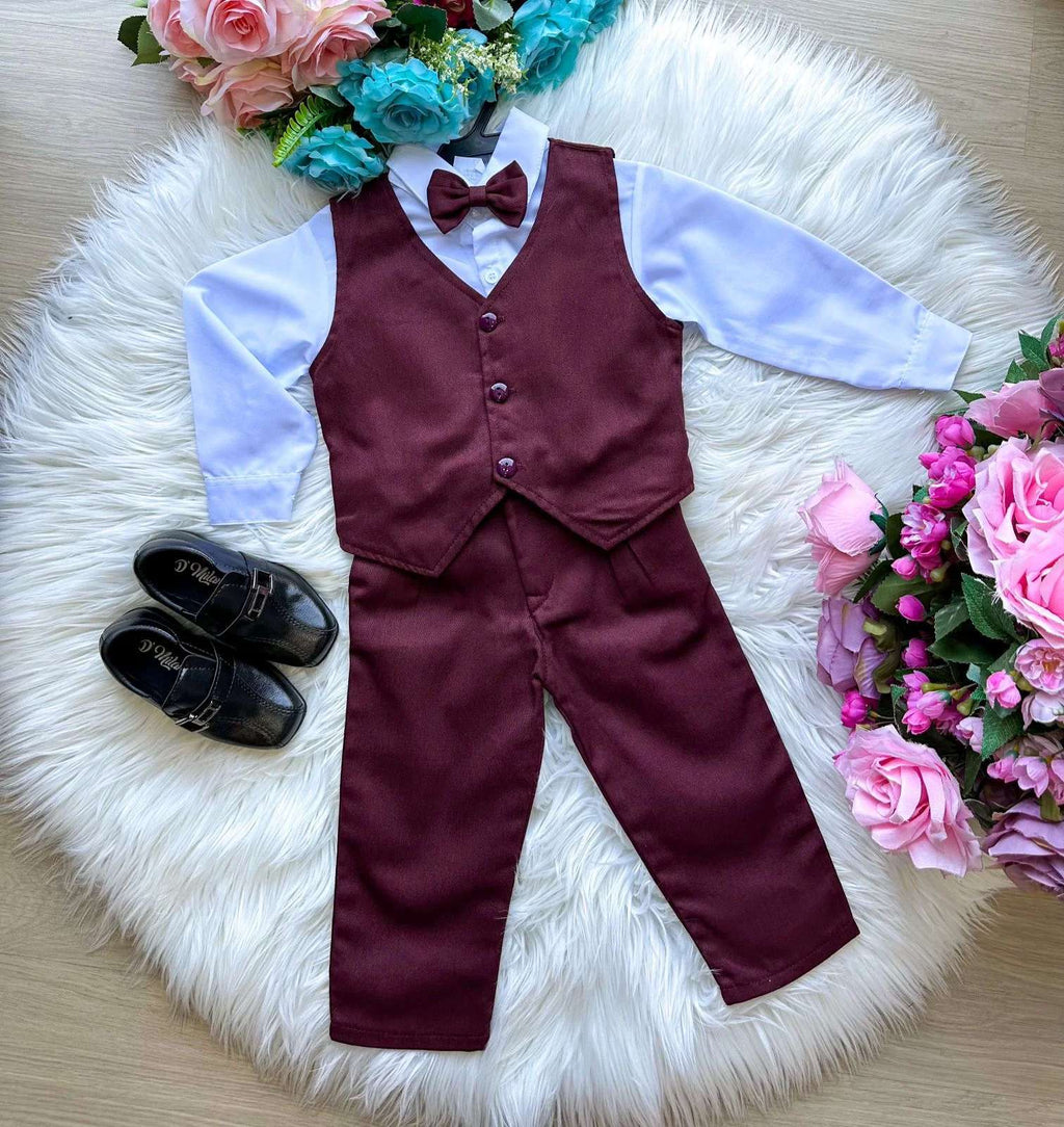 Conjunto Miss Cherry Social Leonardo Colete Marsala (CONJNTMSSCHRRSCALCLTMARSL)