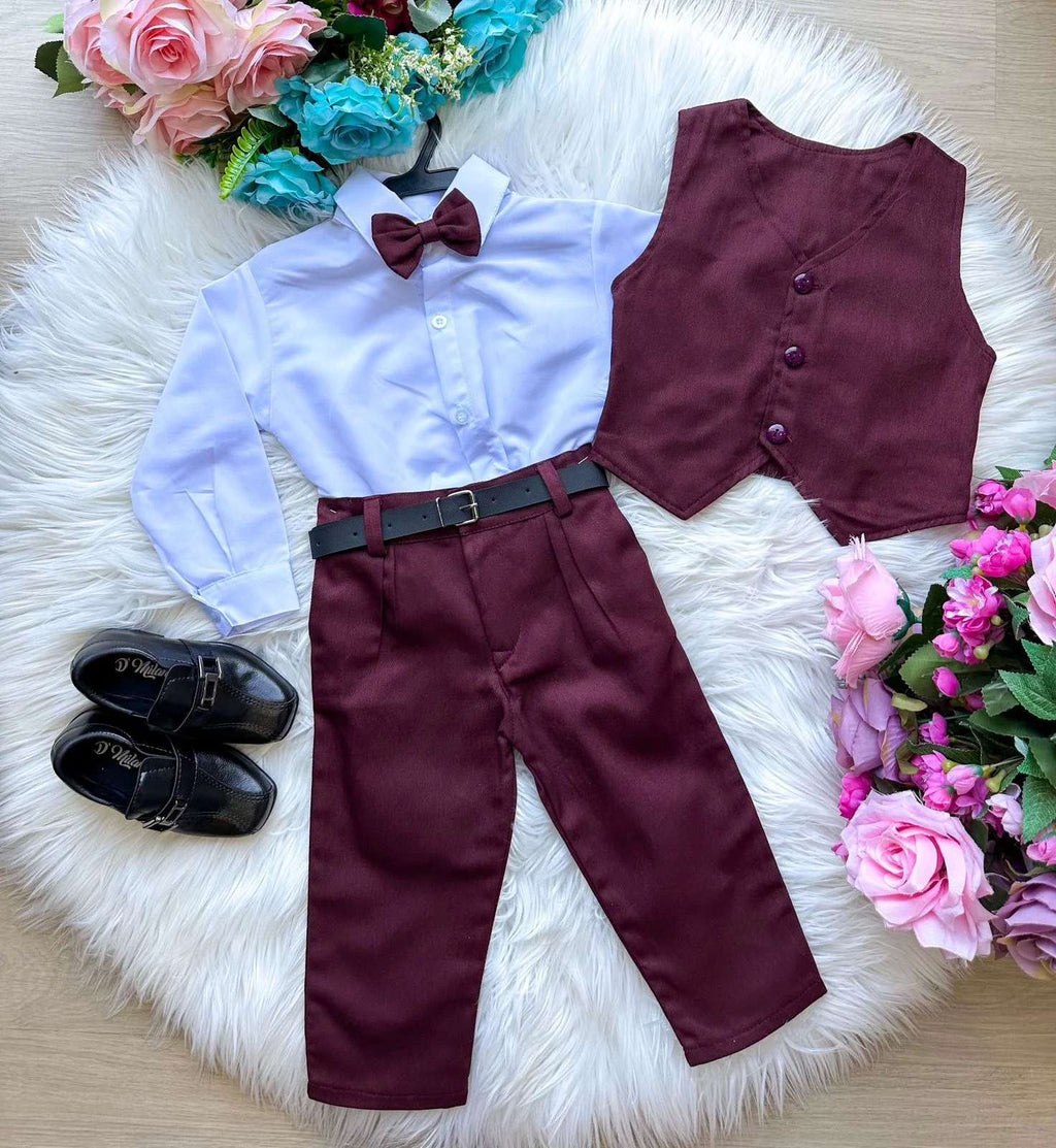 Conjunto Miss Cherry Social Leonardo Colete Marsala (CONJNTMSSCHRRSCALCLTMARSL)