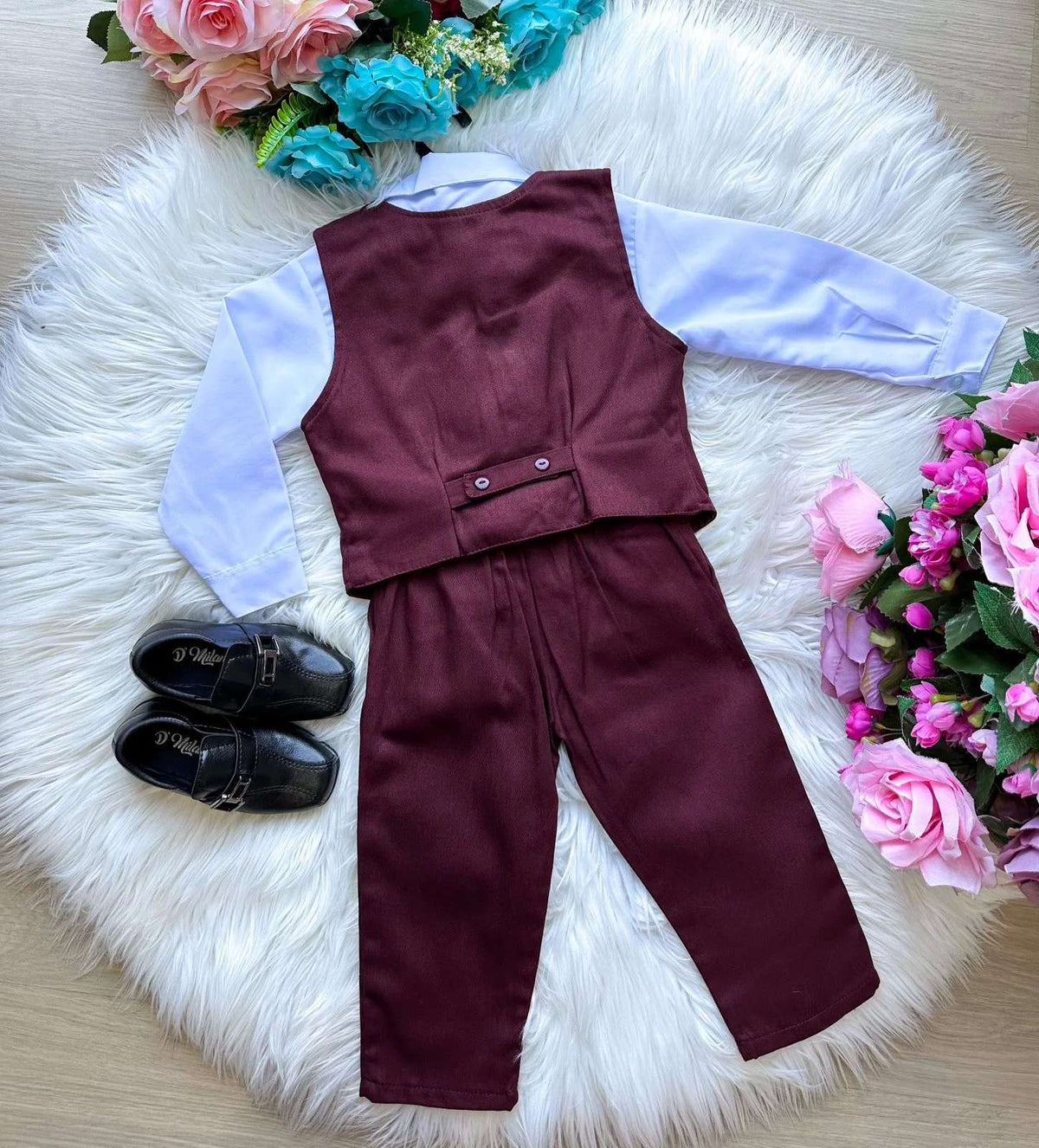 Conjunto Miss Cherry Social Leonardo Colete Marsala (CONJNTMSSCHRRSCALCLTMARSL)