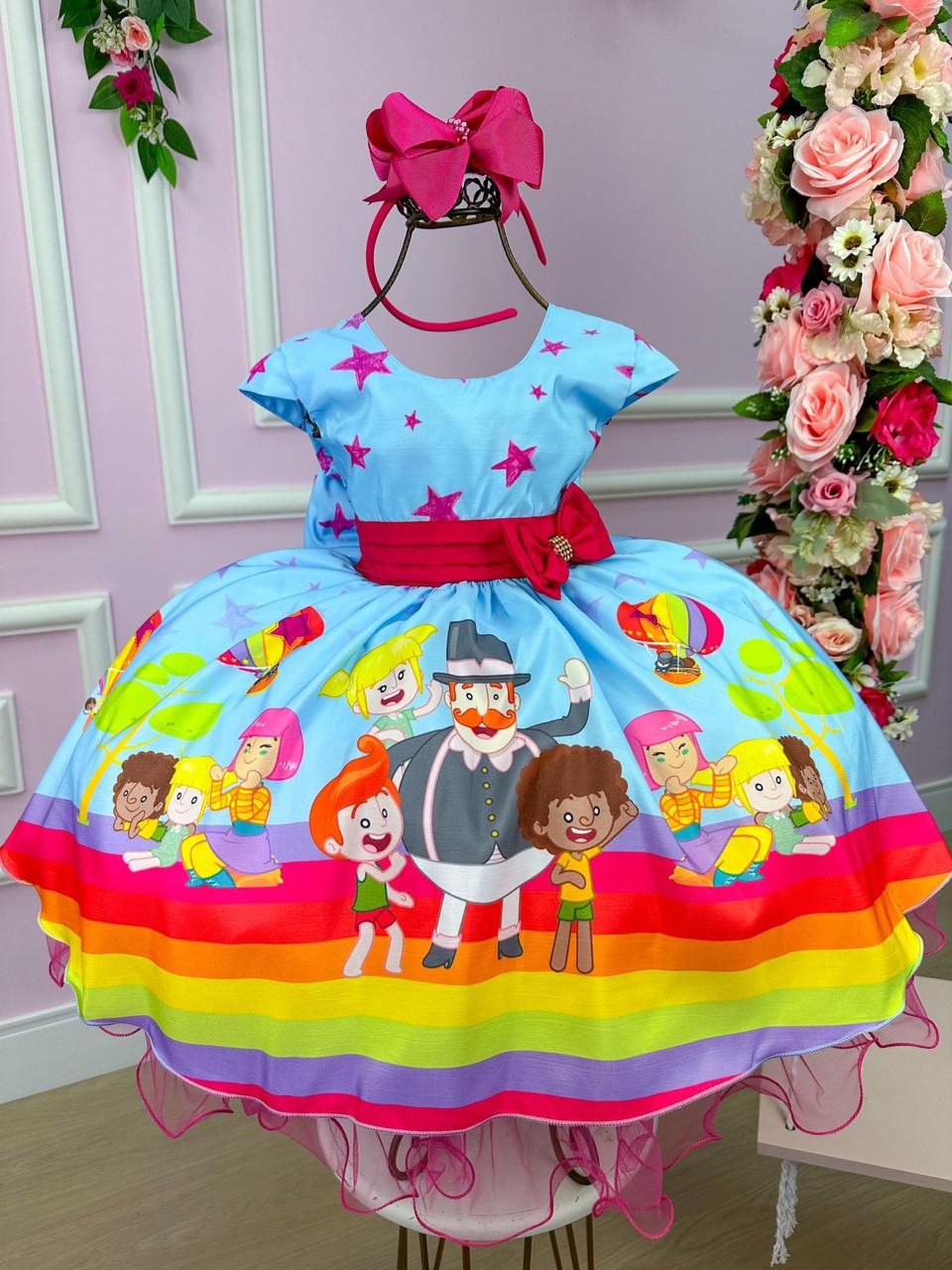 Vestido Infantil Temáticos da Gigi Mundo Bita (VESTINFTMDGIMNDBT)