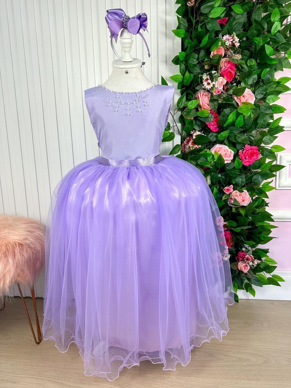 Vestido Enjoy Longo Regata Lilás (VESTENJLGRGTLIL)