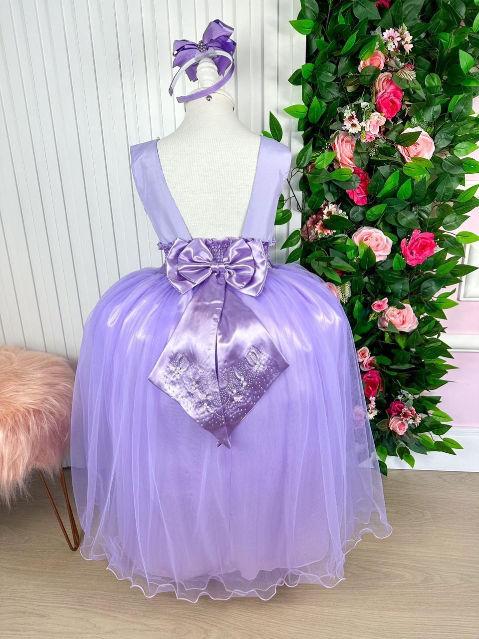 Vestido Enjoy Longo Regata Lilás (VESTENJLGRGTLIL)