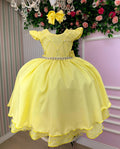 Vestido Ysa Kids Francine Amarelo - Festa