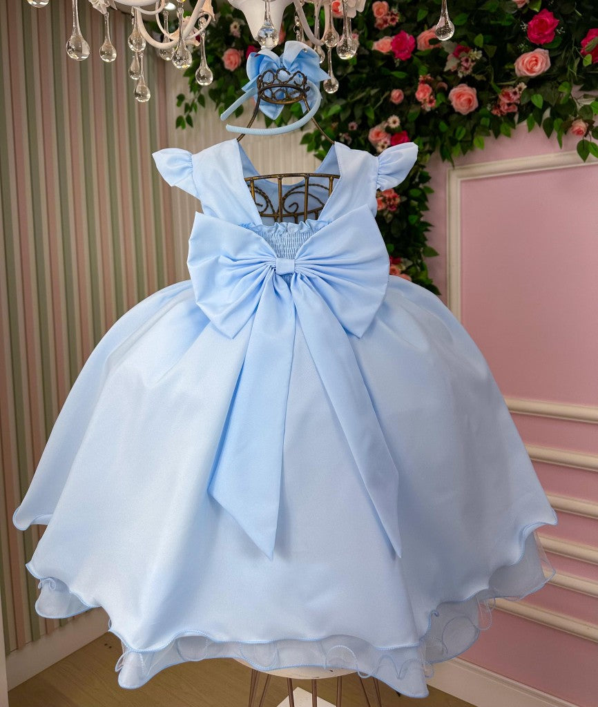 Vestido Ysa Kids Francine Azul Bebe - Festa