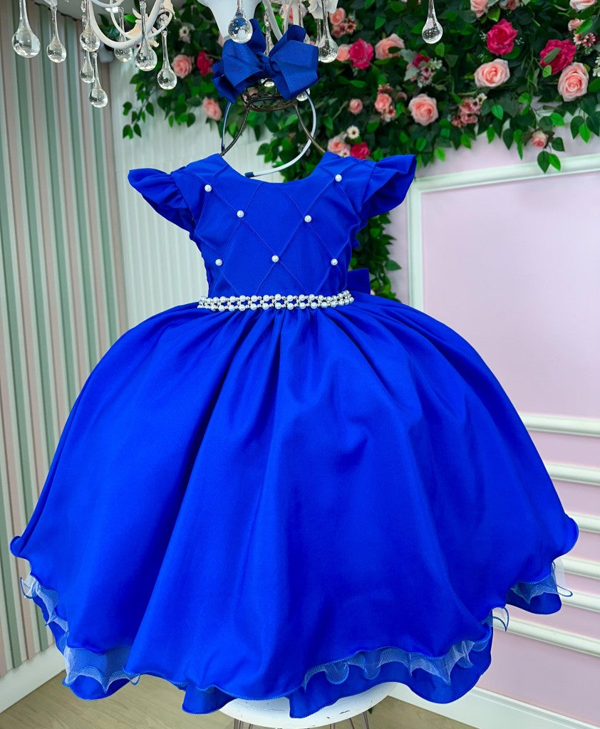 Vestido Ysa Kids Francine Azul Royal - Festa e Formatura