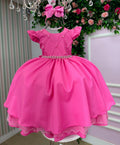 Vestido Ysa Kids Francine Rosa Chiclete - Festa