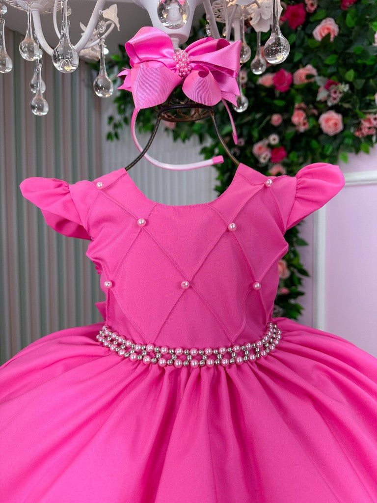 Vestido Ysa Kids Francine Rosa Chiclete - Festa
