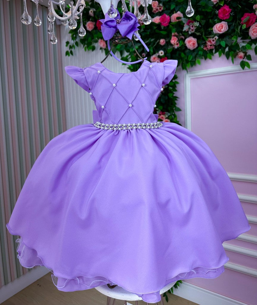 Vestido Ysa Kids Francine Lilas - Festa