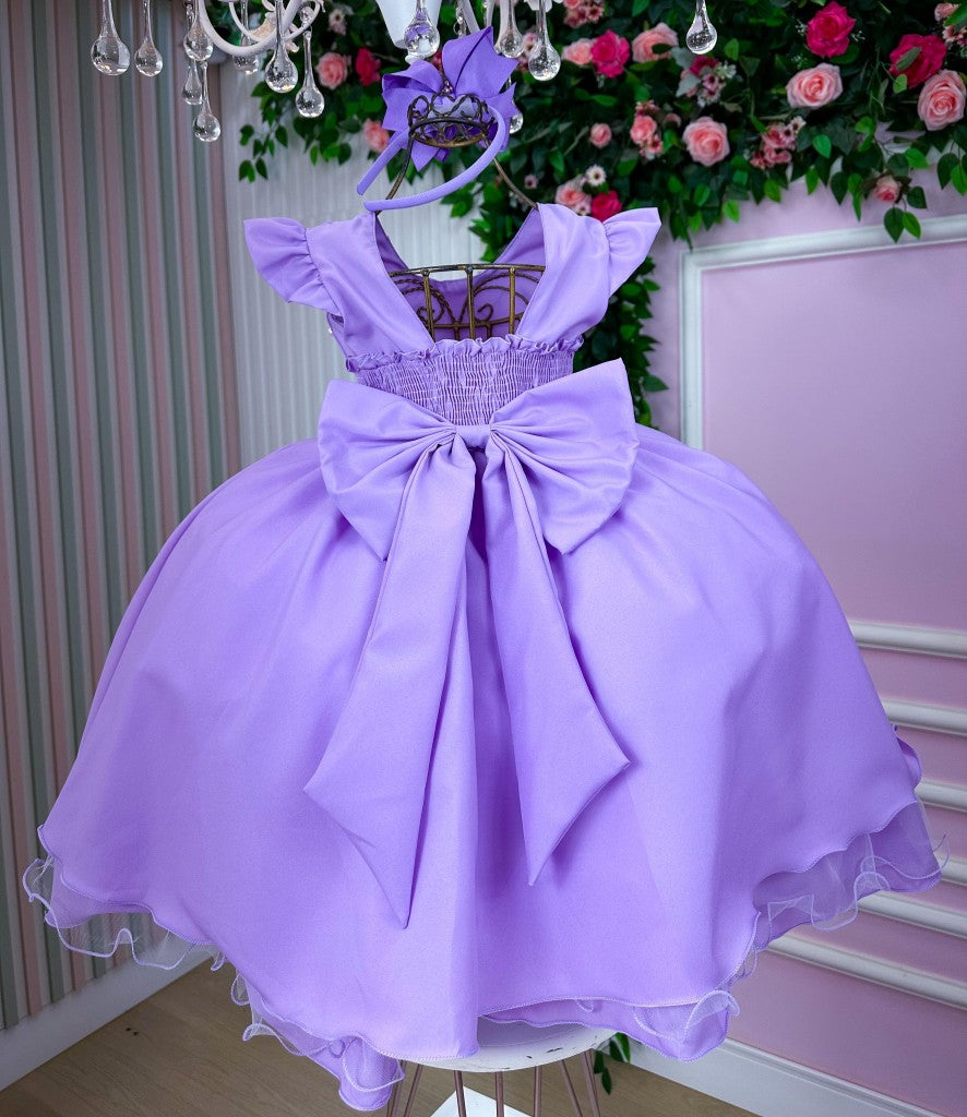 Vestido Ysa Kids Francine Lilas - Festa