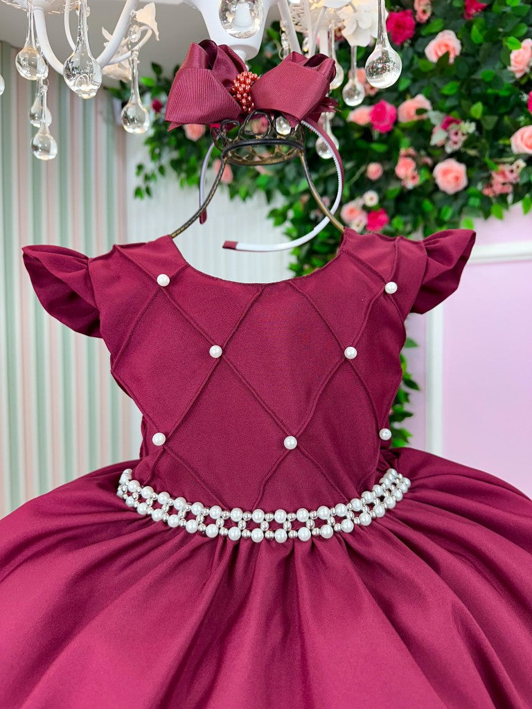 Vestido Ysa Kids Francine Marsala - Festa e Formatura