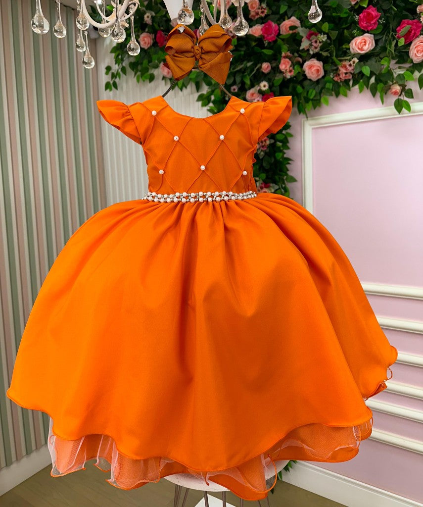 Vestido Ysa Kids Francine Terracota - Festa