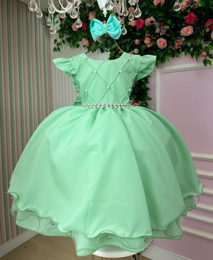 Vestido Ysa Kids Francine Verde Oliva - Festa