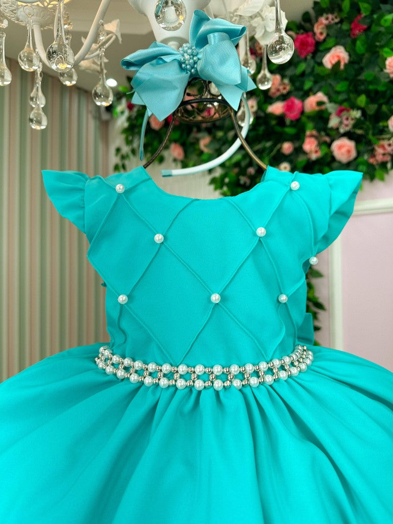 Vestido Ysa Kids Francine Verde Tiffany - Festa