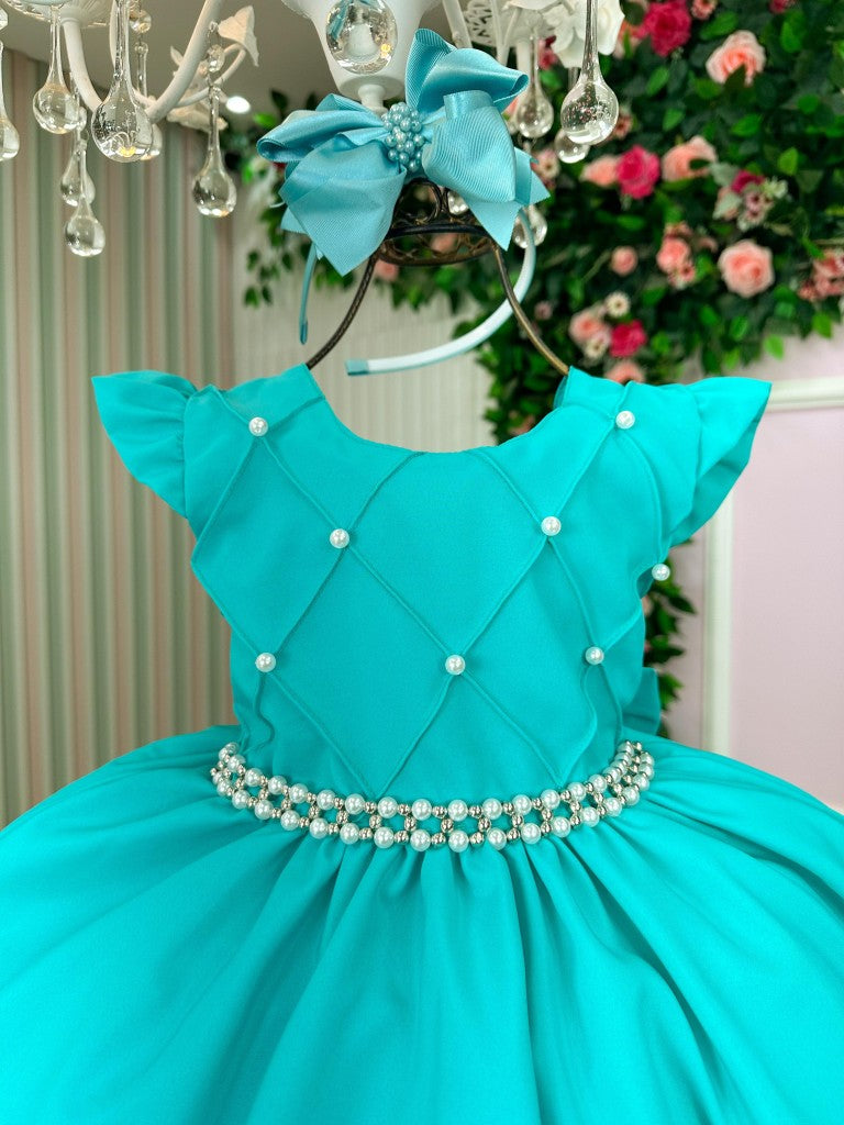 Vestido Ysa Kids Francine Verde Tiffany - Festa