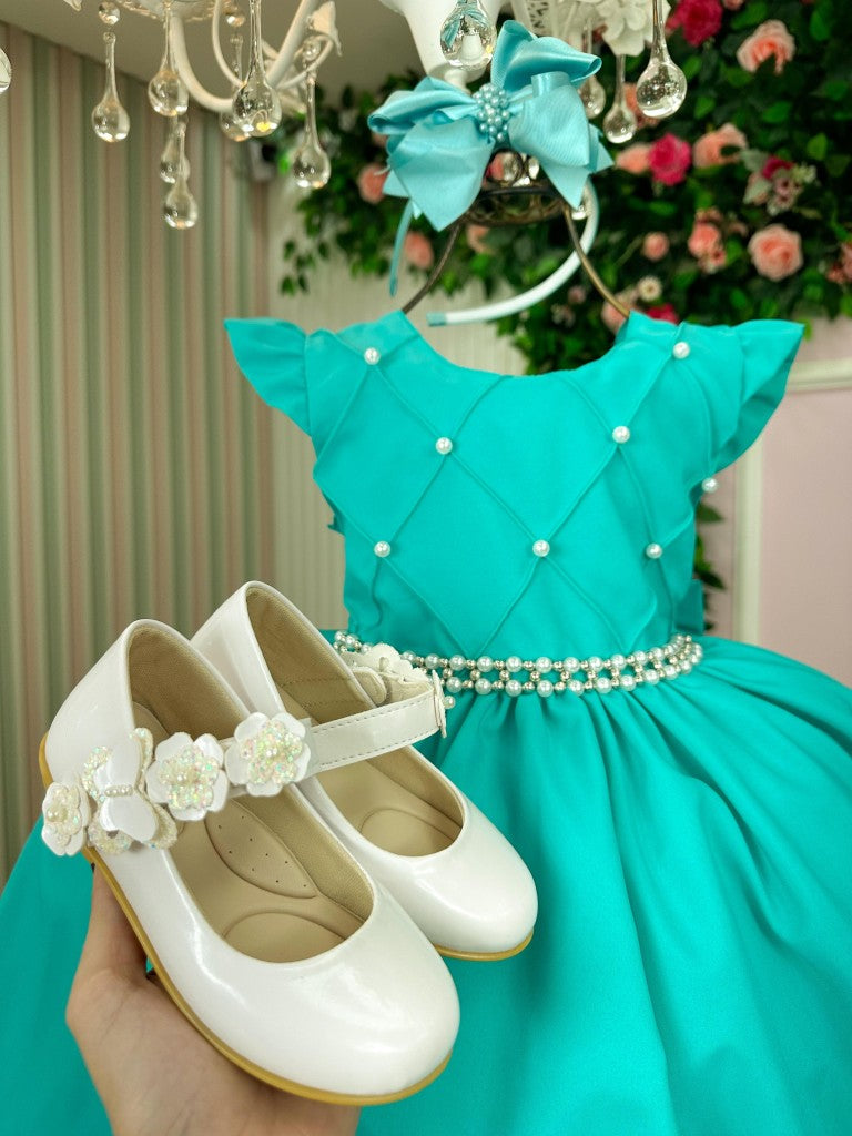 Vestido Ysa Kids Francine Verde Tiffany - Festa