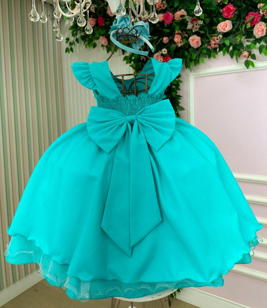 Vestido Ysa Kids Francine Verde Tiffany - Festa