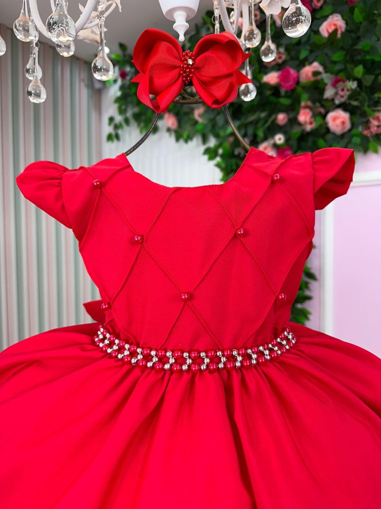 Vestido Ysa Kids Francine Vermelho - Festa