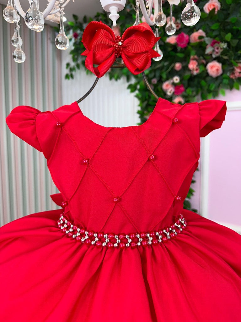 Vestido Ysa Kids Francine Vermelho - Festa
