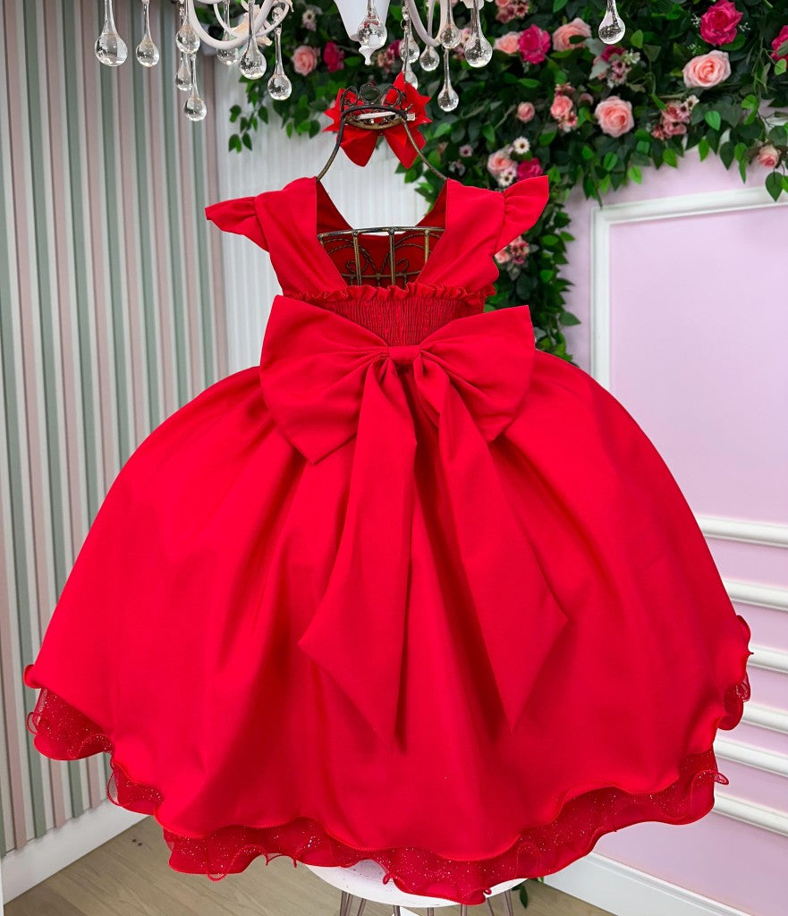 Vestido Ysa Kids Francine Vermelho - Festa