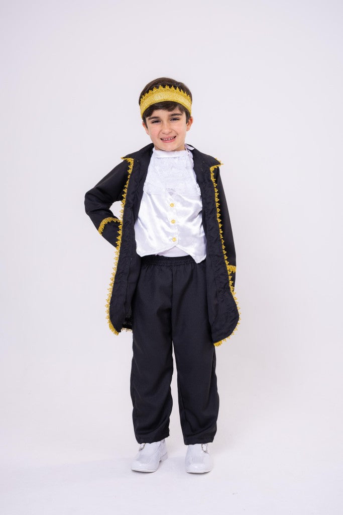 Fantasia Princesa Belli Principe Conde William Preto (FTSPRNBLPRNCPCNWLPR)