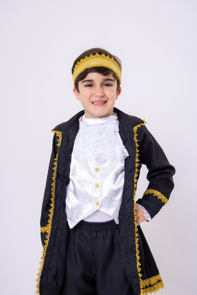 Fantasia Princesa Belli Principe Conde William Preto (FTSPRNBLPRNCPCNWLPR)