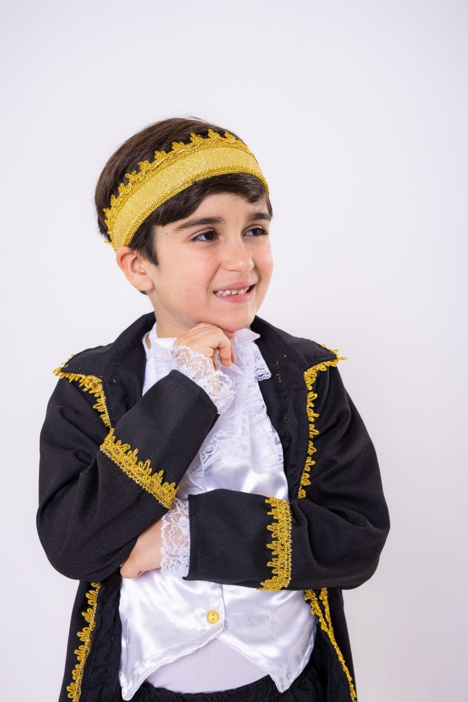 Fantasia Princesa Belli Principe Conde William Preto (FTSPRNBLPRNCPCNWLPR)
