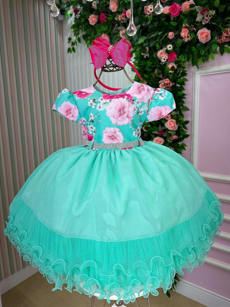 Vestido Menina Bonita Jardim Encantado Maiza Verde (VESTMBTAJDMZAVRDE)